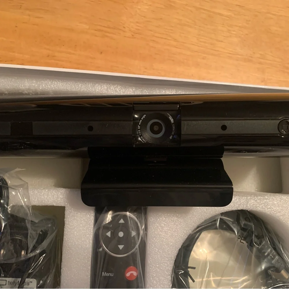 Black TelHD Streaming Device with Remote and Cables